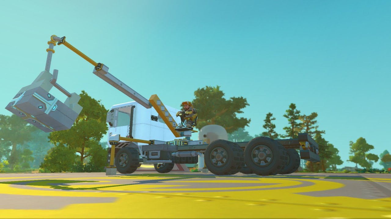 Medium Truck Crane Time lapse | Scrap Mechanic