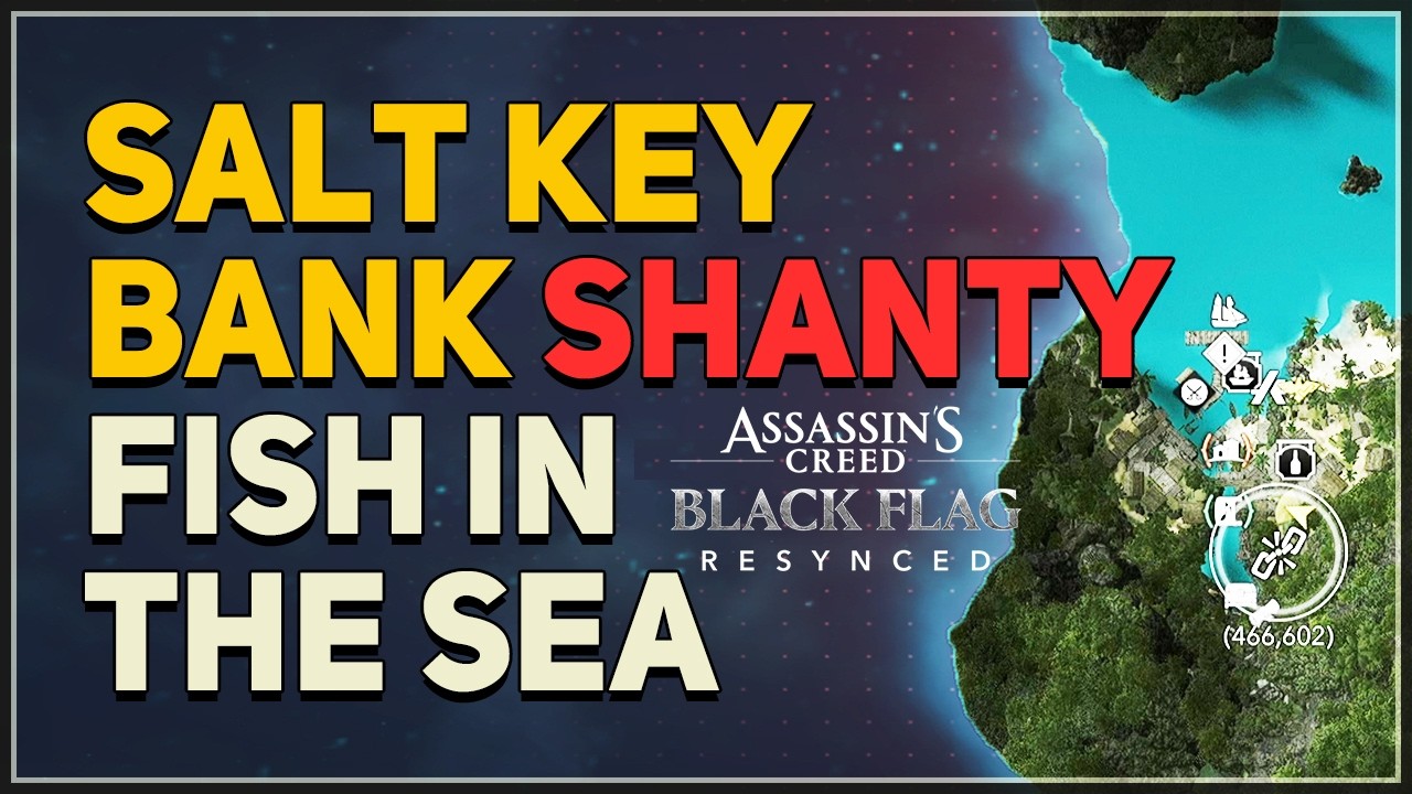 Salt Key Bank Song Sheets Shanty - Fish in the Sea Location Assassin's Creed Black Flag Resynced