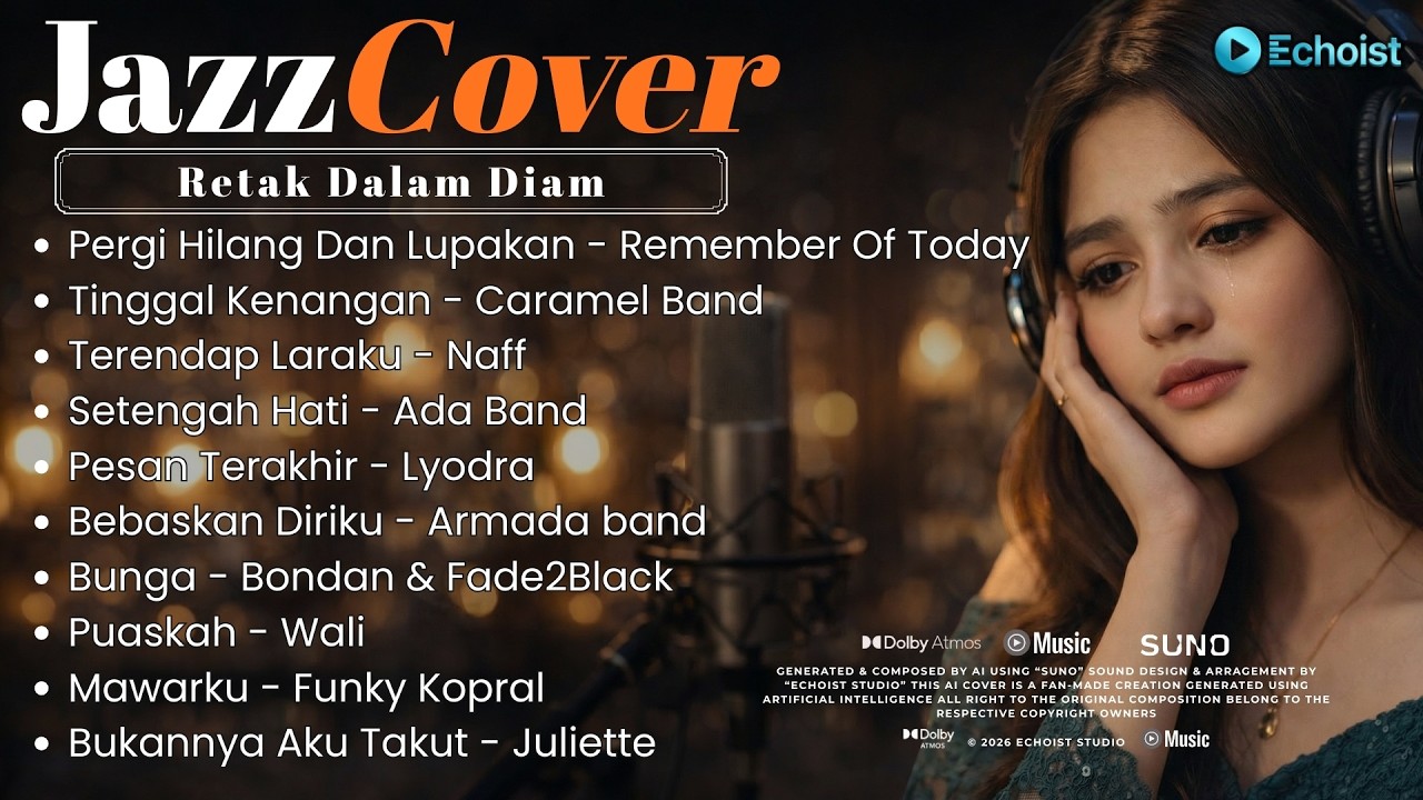 10 Lagu Galau Indonesia Jazz Cover AI 🎷 Nostalgia Patah Hati Terbaik 2026