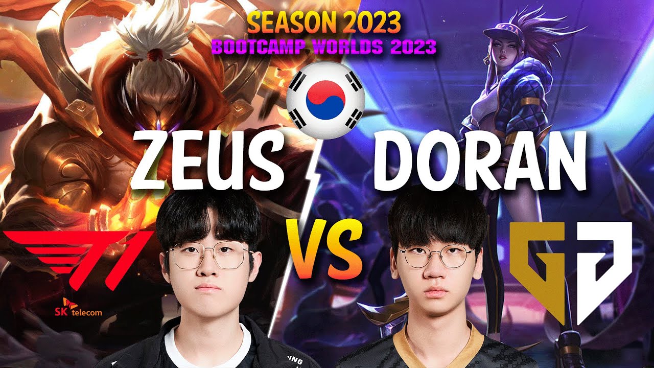 T1 Zeus vs GEN Doran - Zeus JAX vs Doran AKALI Top - Patch 13.19 KR Ranked