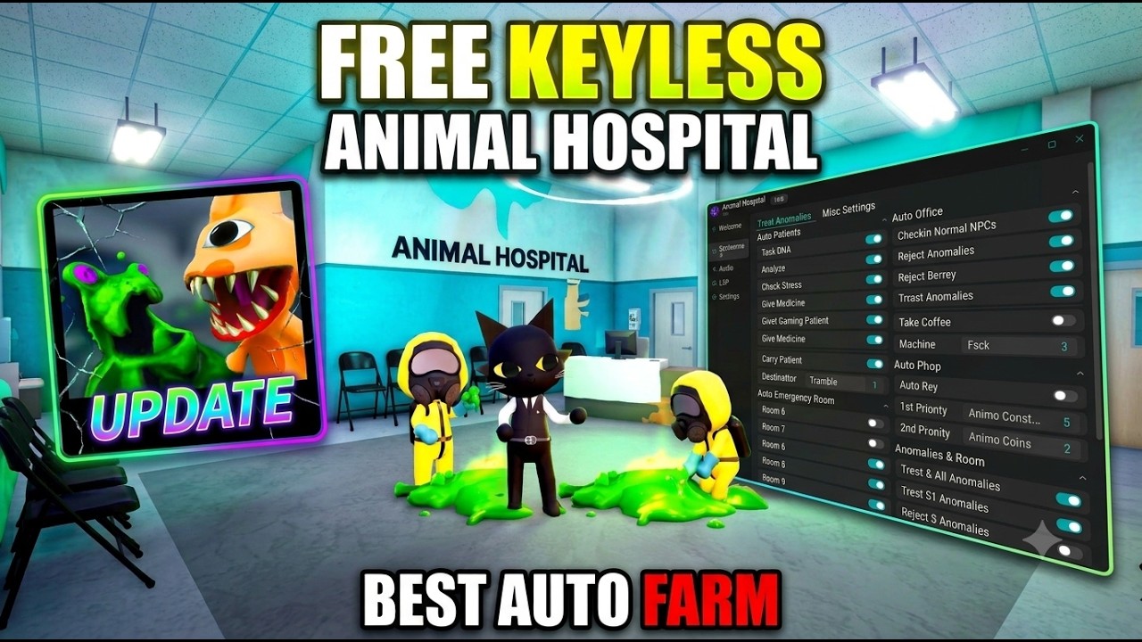 🧪 Animal Hospital Script - Emergency, Anomalie , ESP , Auto Items (KEYLESS)