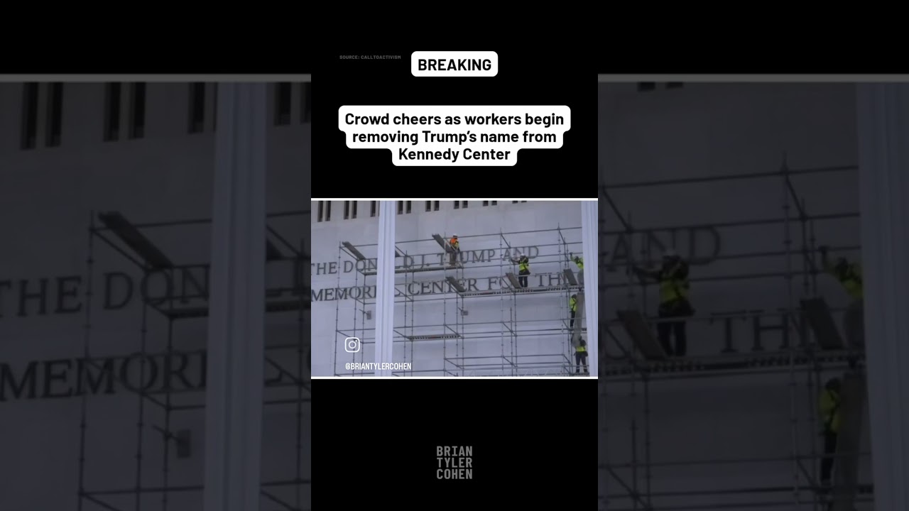 Crowd CHEERS As Trump&rsquo;s Name Comes Down 😳 #Trump #Politics #KennedyCenter