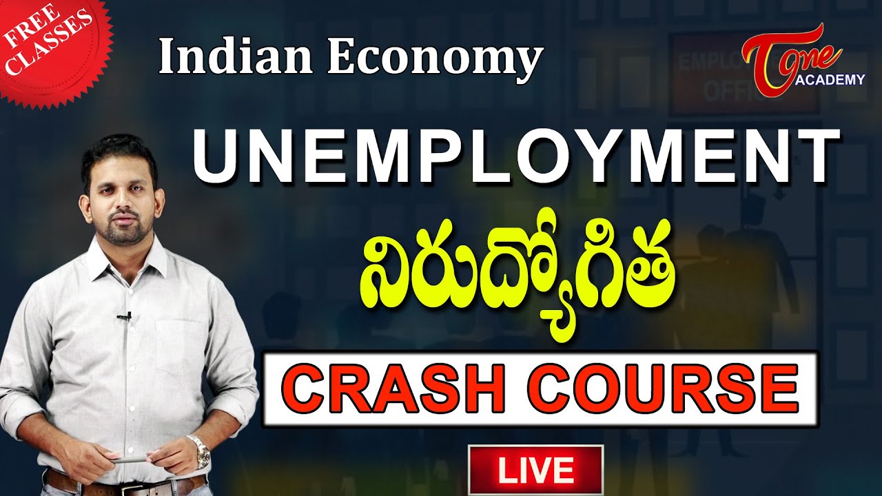 Indian Economy Live | Unemployment | Crash Course | Sujath | Tone Academy