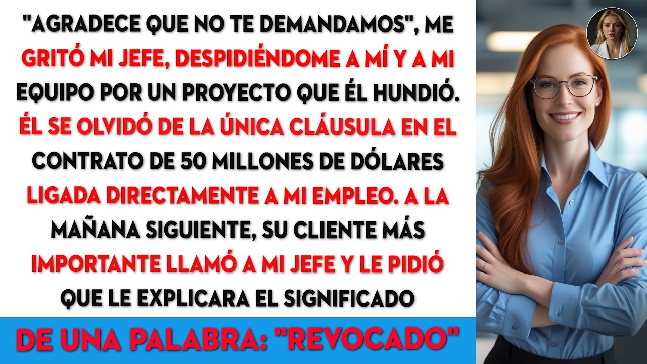 ¿Mi jefe me ha despedido? Revocó su propio contrato de 50 millones de dólares.