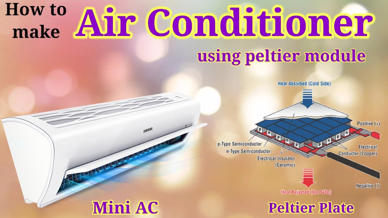 Mini AC || mini air conditioner  || how to make AC|| peltier module || mini AC using peltier plate