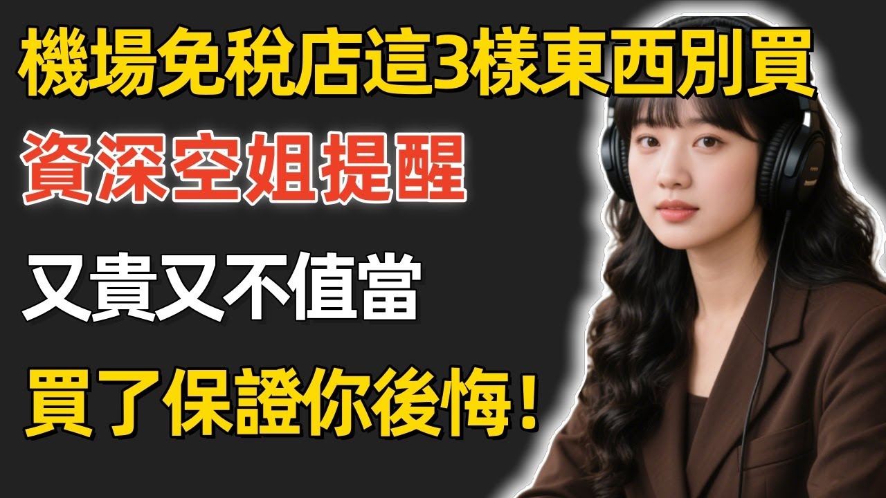 資深座艙長提醒：機場免稅店這3樣東西千萬別買，貴還不值當，買了保證你後悔！#機場免稅店 #省錢攻略 #旅遊陷阱 #機場購物 #免稅店