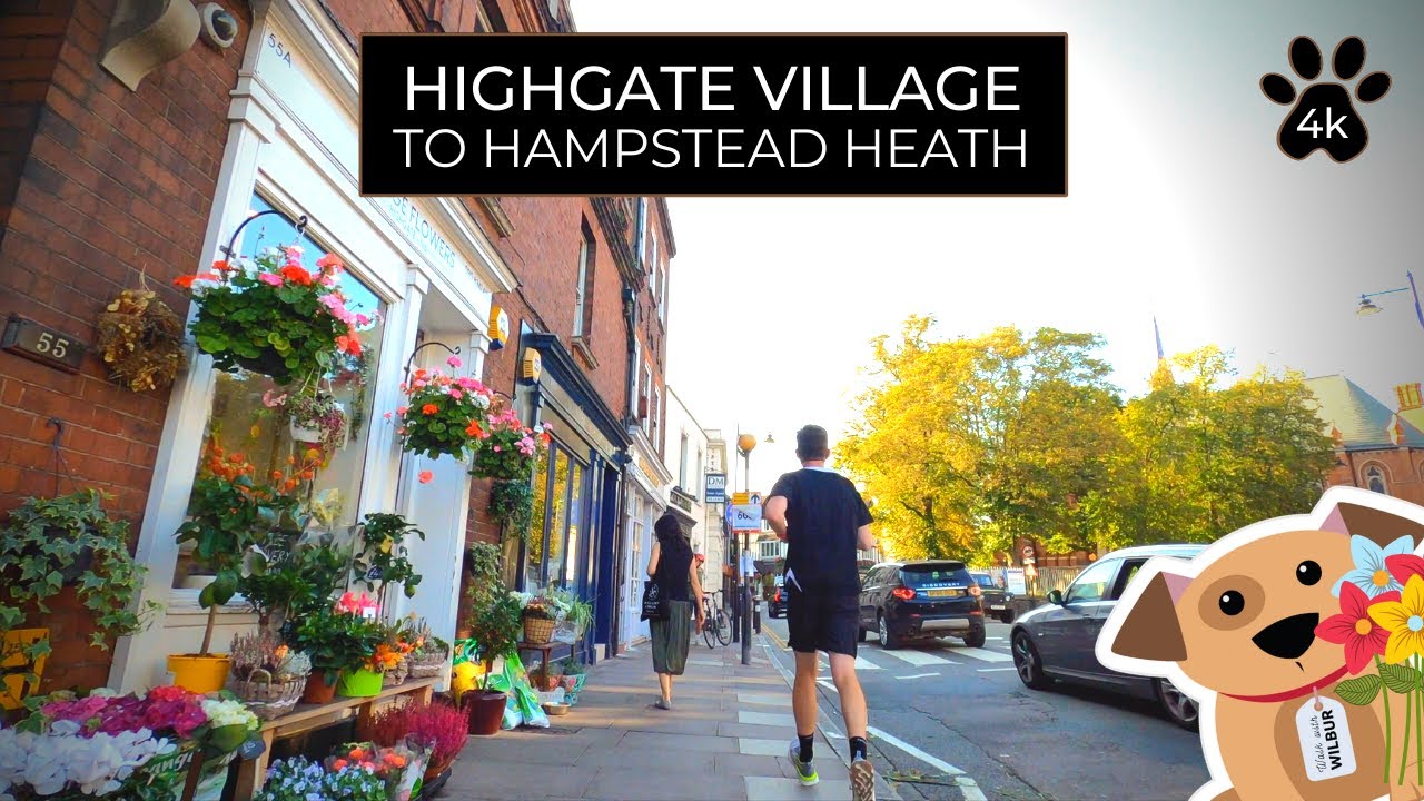 Highgate Village to Hampstead Heath London 4K Walk