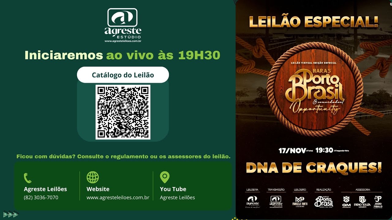 LEIL&Atilde;O VIRTUAL HARAS PORTO BRASIL & CONVIDADOS - EDI&Ccedil;&Atilde;O OPPORTUNITY - 17.11.2025