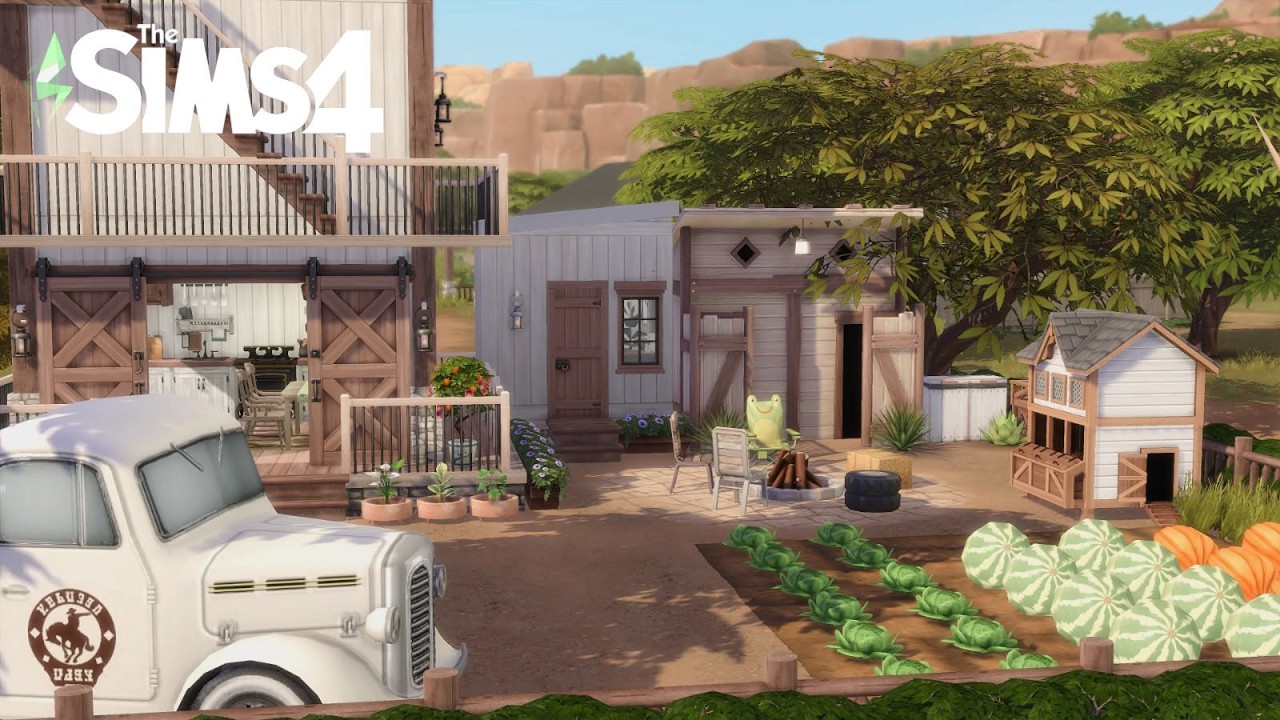 Farm House for 2-4 Sims | NoCC | ASMR Speedbuild | The Sims 4