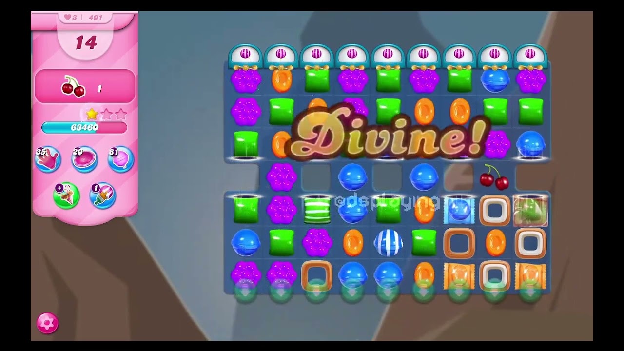 Candy Crush Saga - Level 401 - 3 Sugar Stars - No Boosters @dsplaying