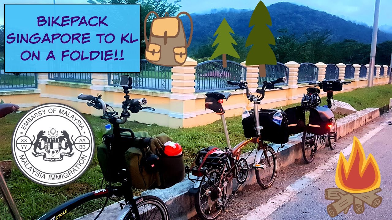 (ENG SUBS) Bikepacking Singapore to Kuala Lumpur Folding Bicycle Touring 2017