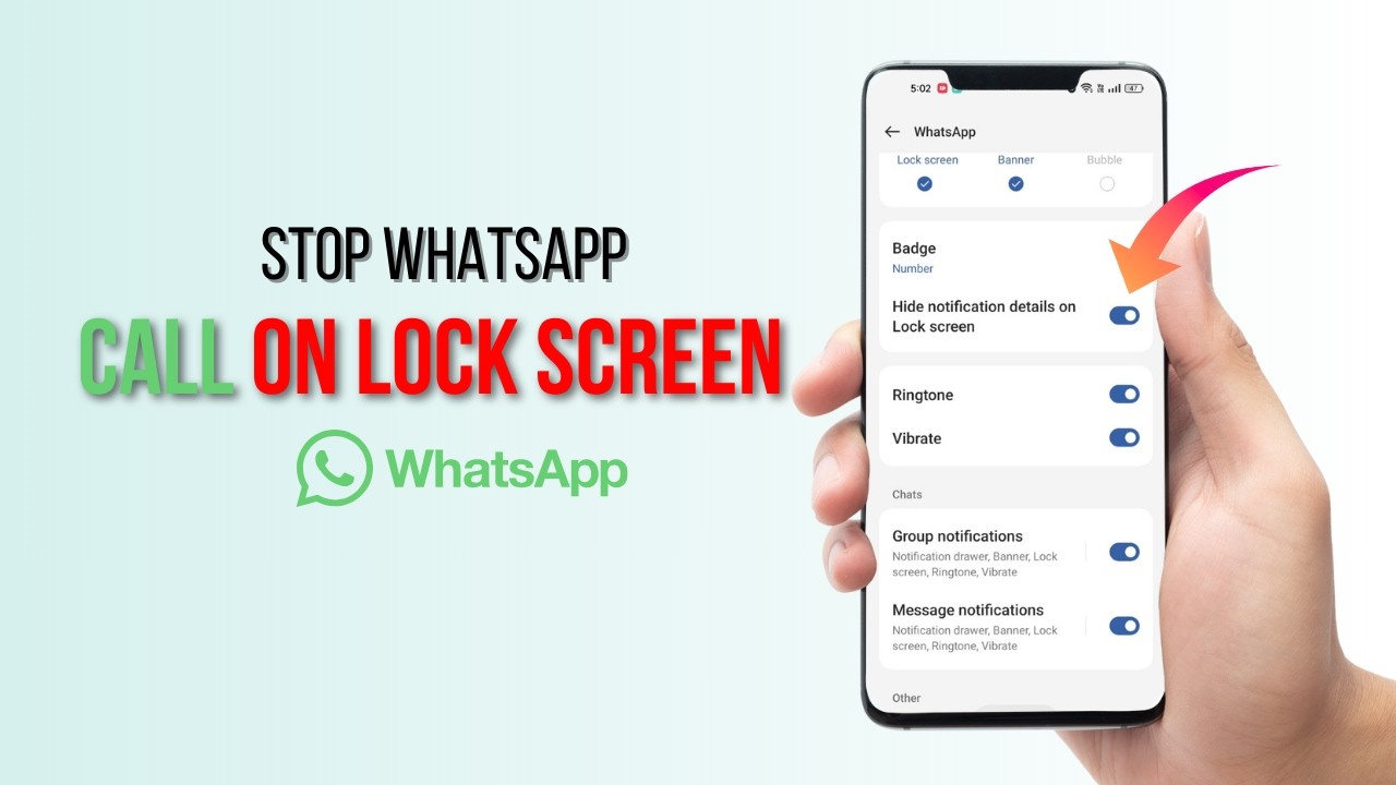 Как отключить звонки WhatsApp на экране блокировки (2026)
