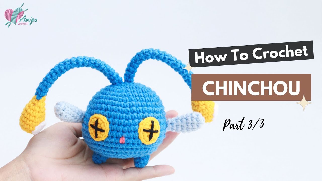 #351 | Amigurumi Chinchou (3/3) | How to crochet Pokémon amigurumi | Free pattern | AmiguWorld