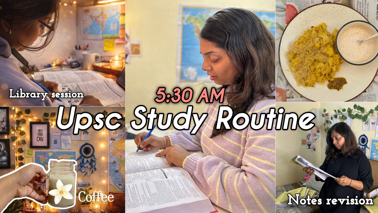 I Woke Up at 5:30 AM for UPSC Preparation✍️ | UPSC Aspirants life in Delhi🔥#studyvlog 