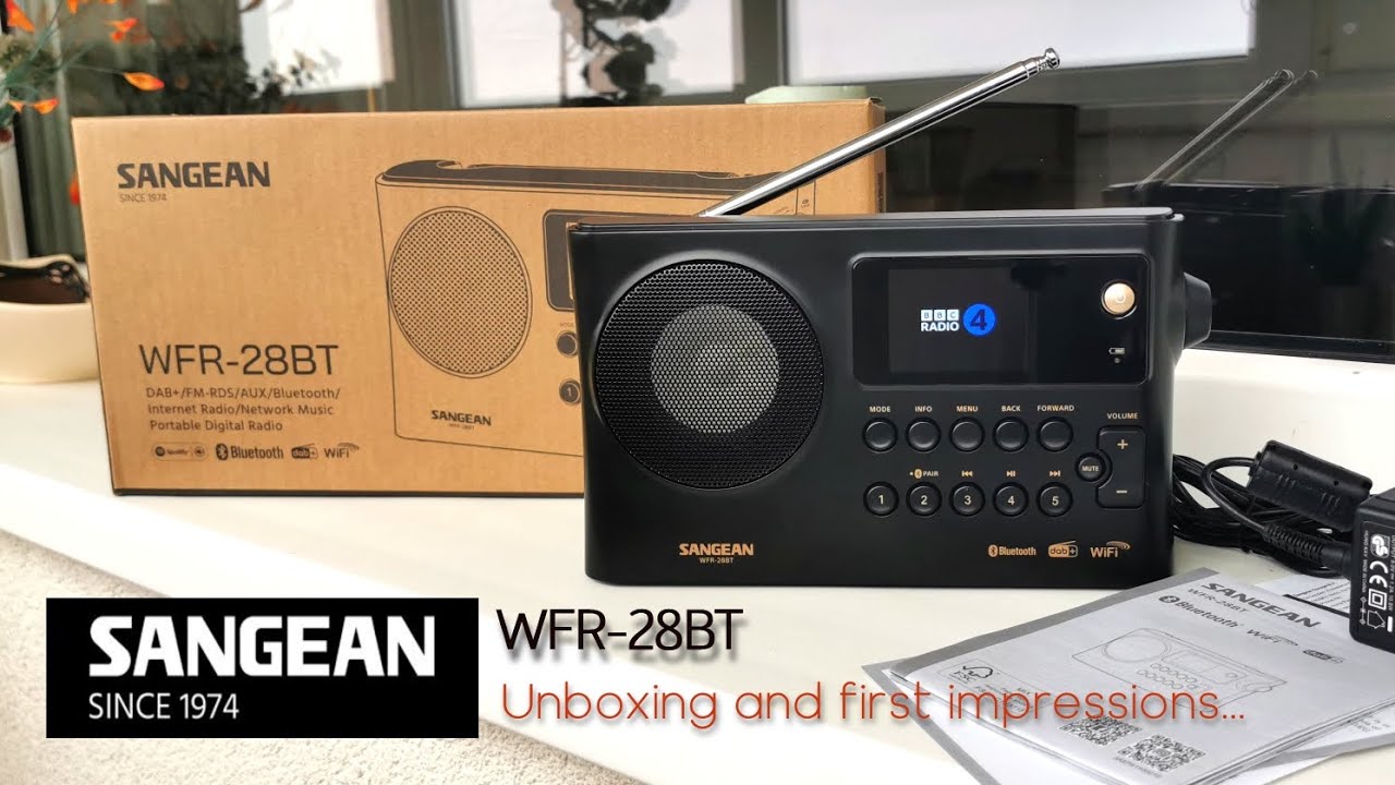 Sangean WFR-28BT DAB+/FM-RDS/AUX/Bluetooth/Internet/Network Music Digital Radio unboxing in 2024.