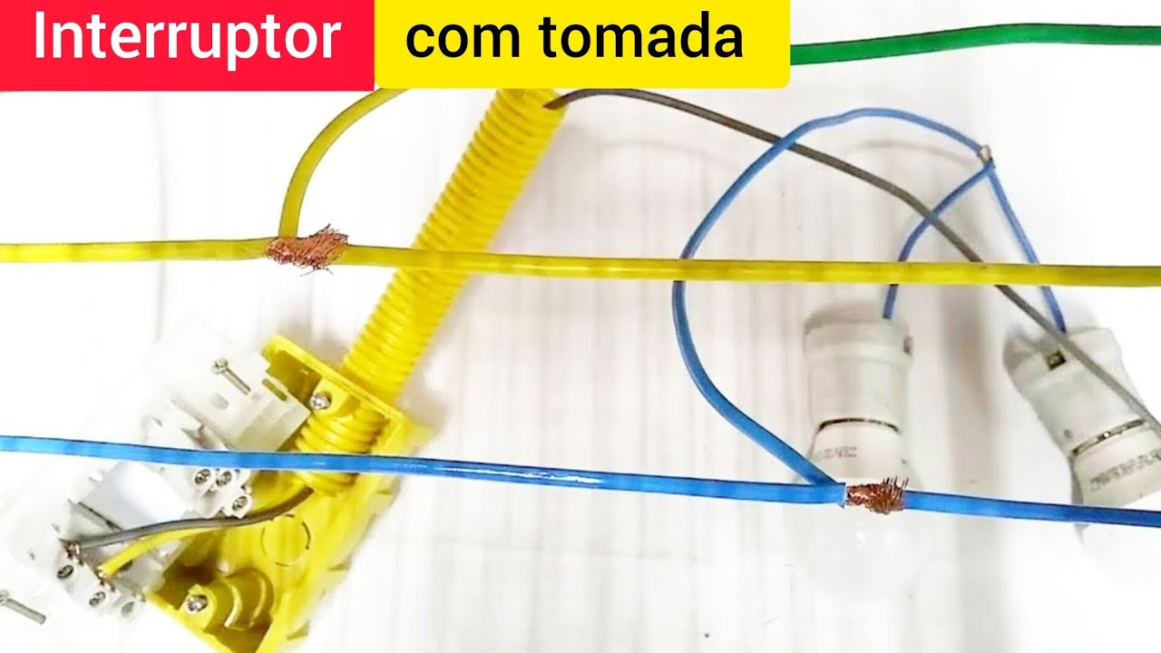 Como ligar interruptor simples pra aciona duas lâmpadas mais tomada