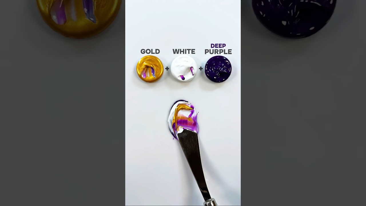 Final Color was Amazing!🩷 #art #artvideo #colors #paintmixing #shorts #satisfying #pink #gold #white