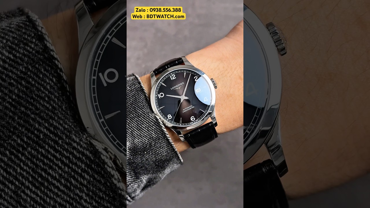 ĐỒNG HỒ #LONGINES RECORD COLLECTION DIAL ĐEN CHẢI TIA THANH LỊCH L2.820.4.56.2 #L28204562