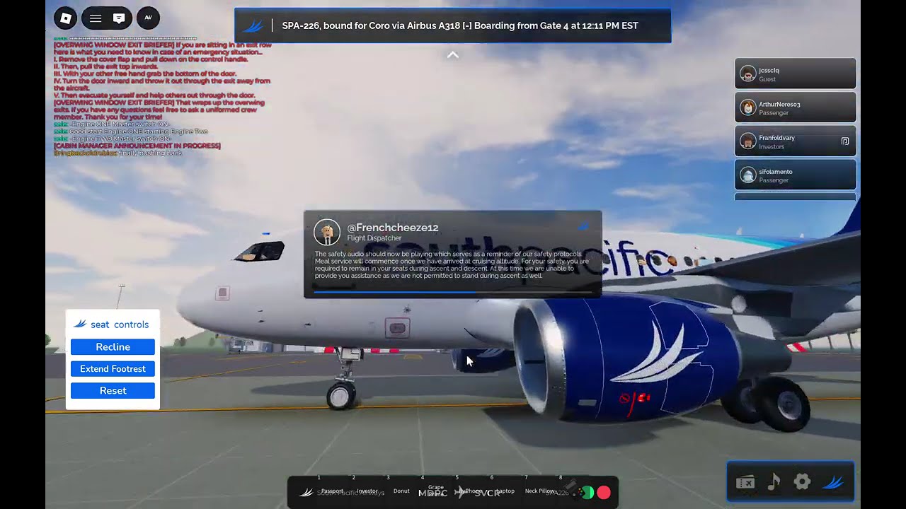 South pacific airways (SPA) flight 226 Punta Cana to Cora Via