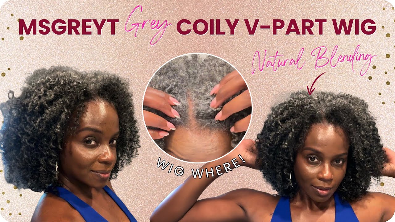 No Way?! Grey Human Hair V-part Wig Blends Perfectly! #greyhair #msgreyt