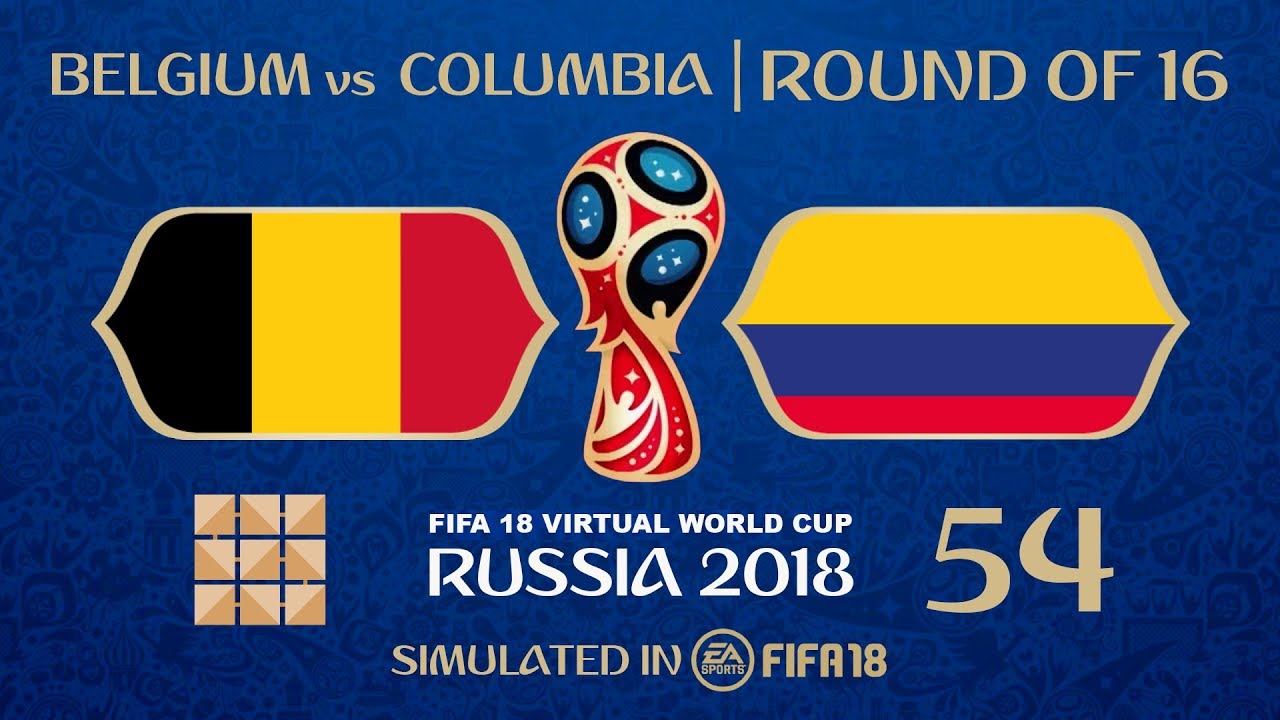 FIFA 18 | Virtual World Cup 2018 Simulation 54 - Belgium Vs Columbia | Round of 16