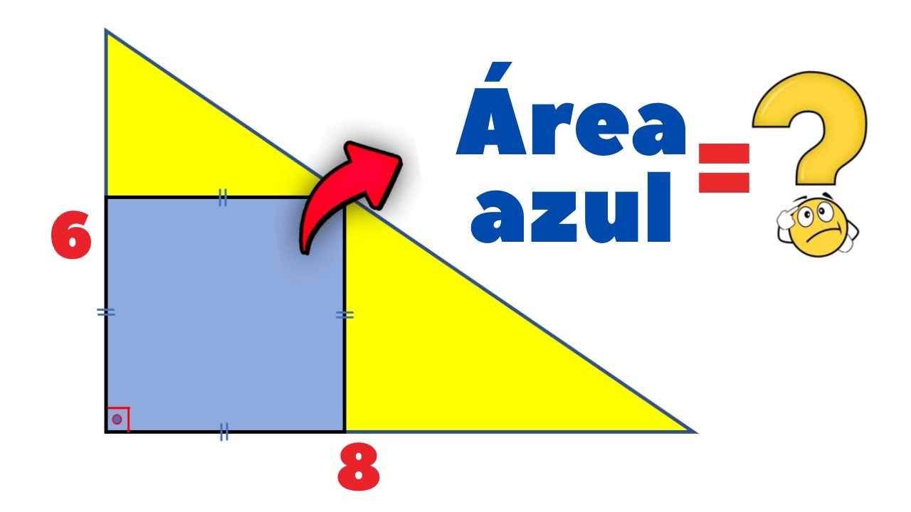 ⭕ QUADRADO inscrito no triângulo retângulo | Qual a área do Quadrado? Bizu no final