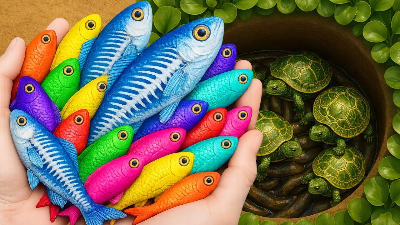 Catching Colorful Aquarium Fish from Surprise Balls — Snakehead fish, Pleco, Molly Fish, Catfish