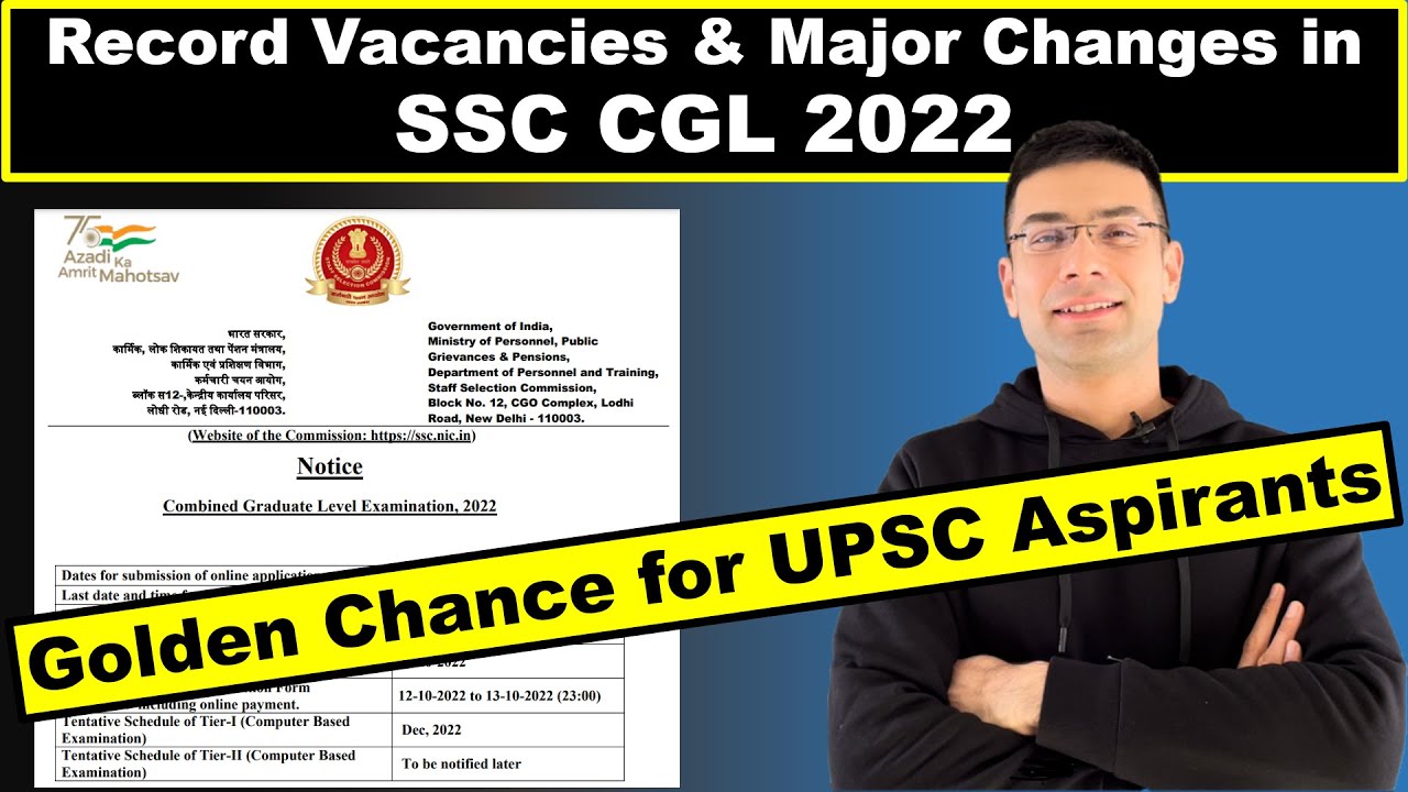 Golden Chance for UPSC Aspirants- Record Vacancies & Major Changes in SSC CGL 2022 | Gaurav Kaushal