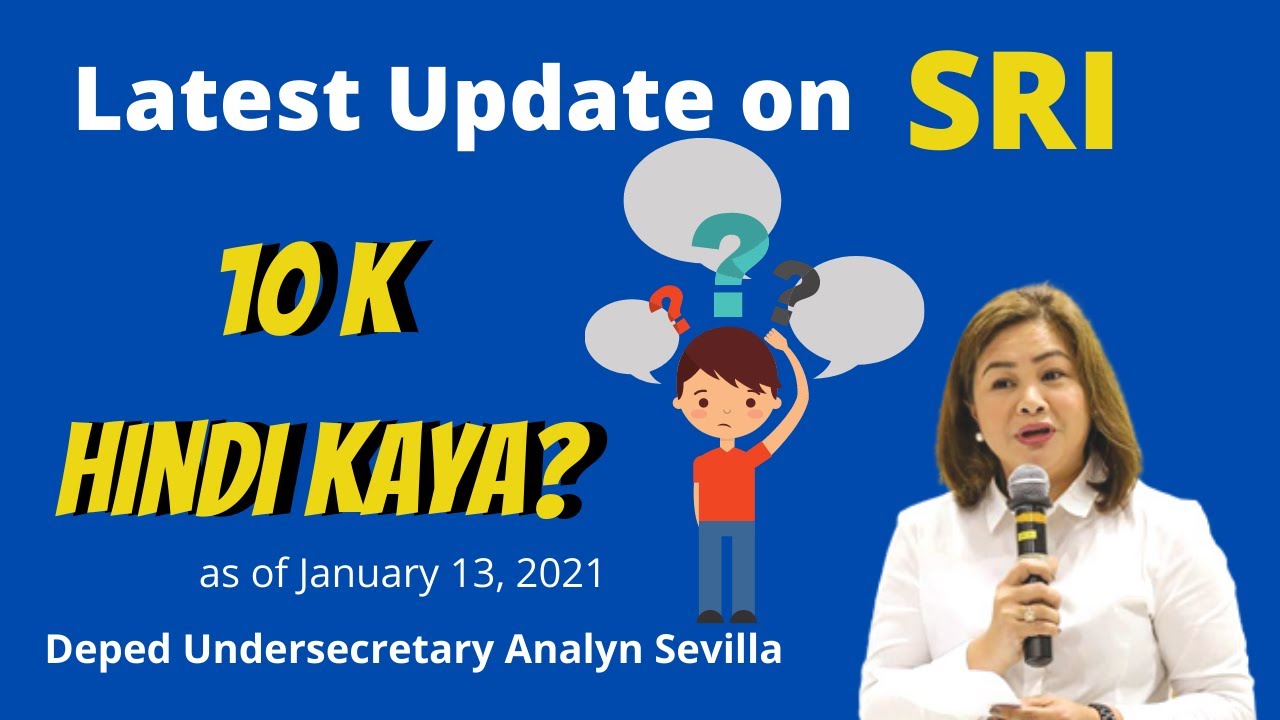 DEPED SRI UPDATE as of January 13, 2021 #Deped #SRI update