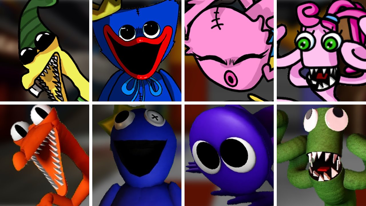 Poppy Playtime characters cosplay Rainbow Friend