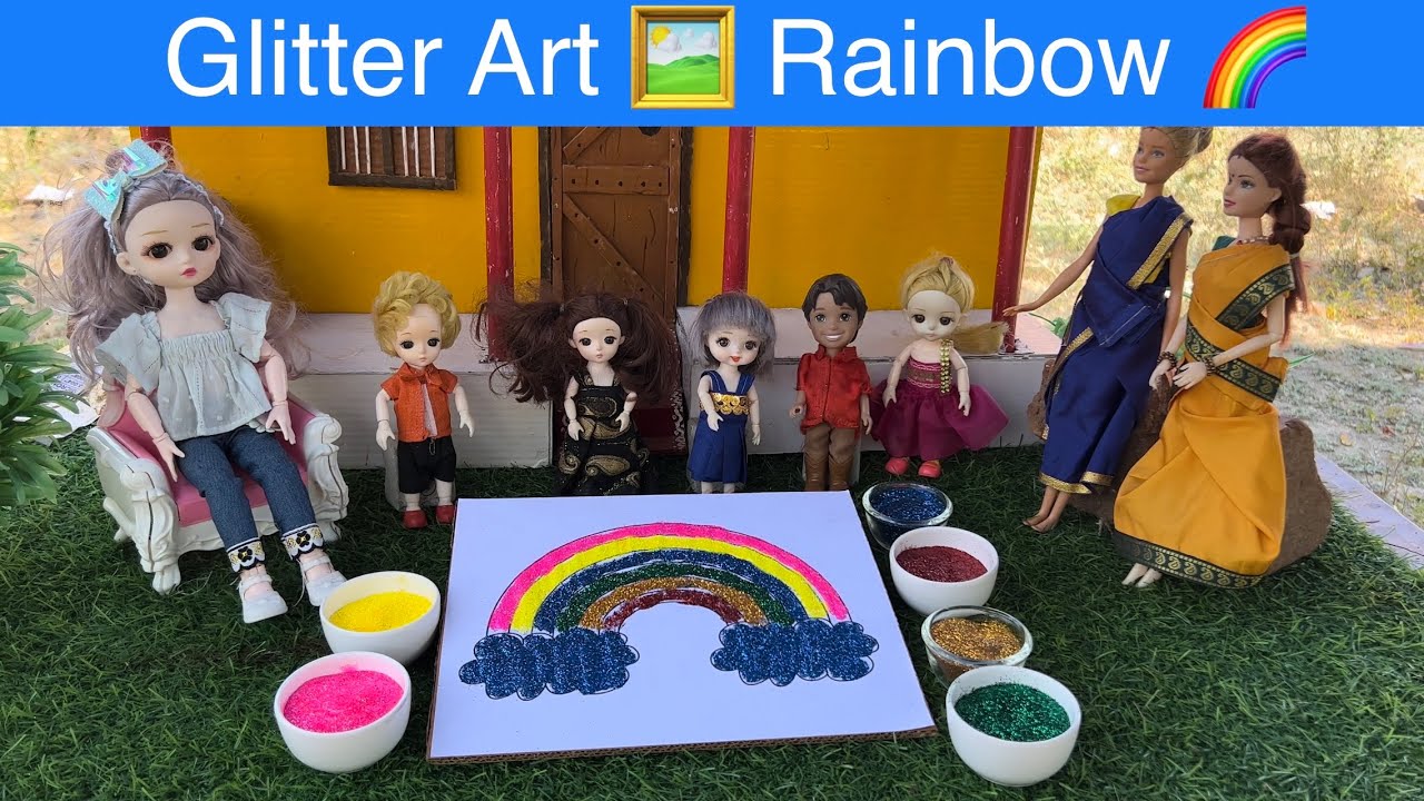Rainbow 🌈 Glitter Art 🖼 