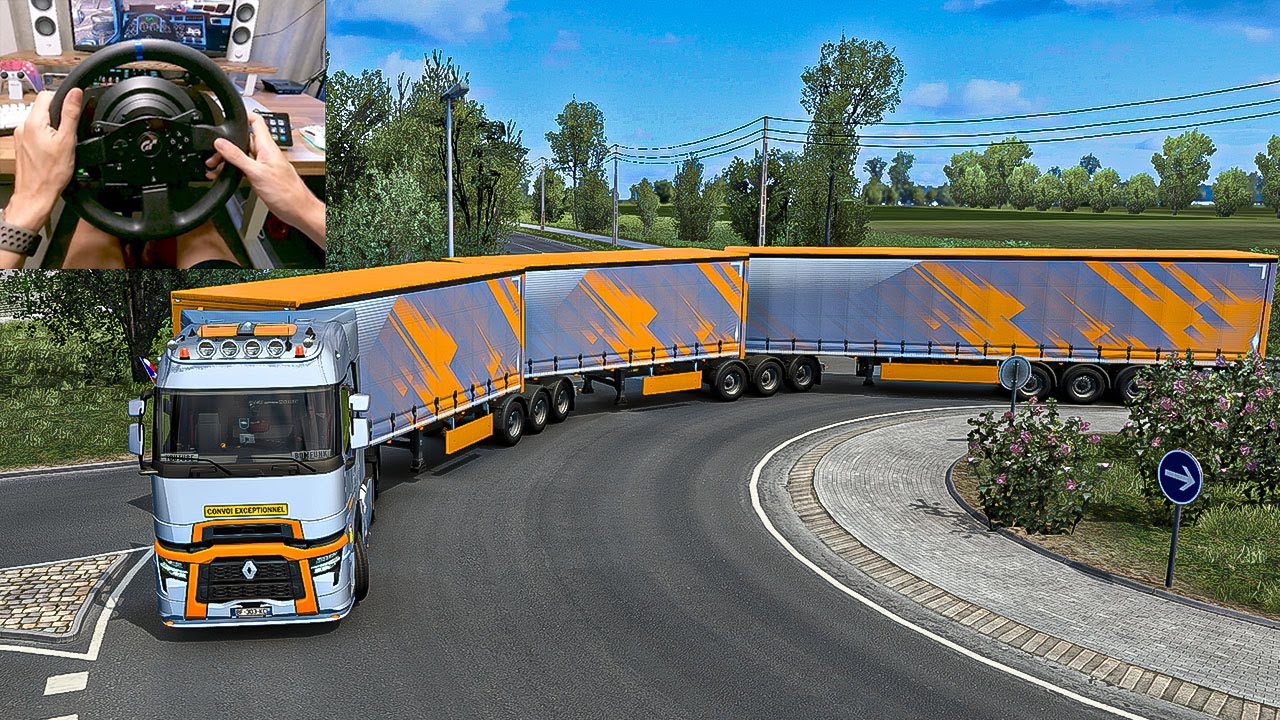 🚨CONVOI EXCEPTIONNEL - 3 REMORQUES ET 3 PAYS (Euro Truck Simulator 2)