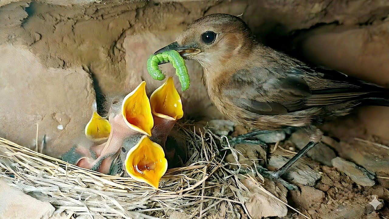 Hungry Beaks want some healthy food from parent!