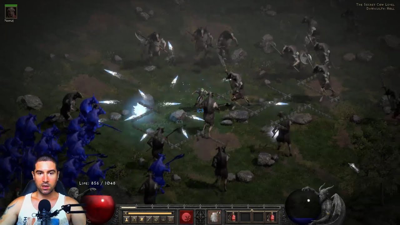Diablo 2 Resurrected | Hell Cows Rune Base Farming Frozen Orb Sorceress Playthrough [Part 1 Stream]