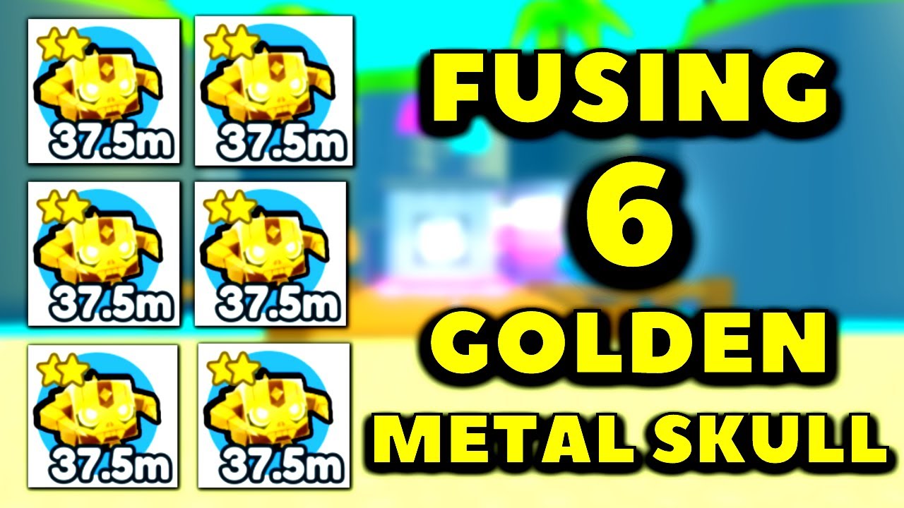 Fusing from golden Metal Skull to rainbow Metal Skull | Fusing Method | Roblox Pet Simulator X