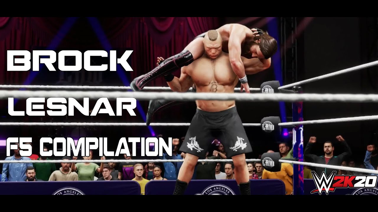 WWE 2K20 – Brock Lesnar F5 Compilation