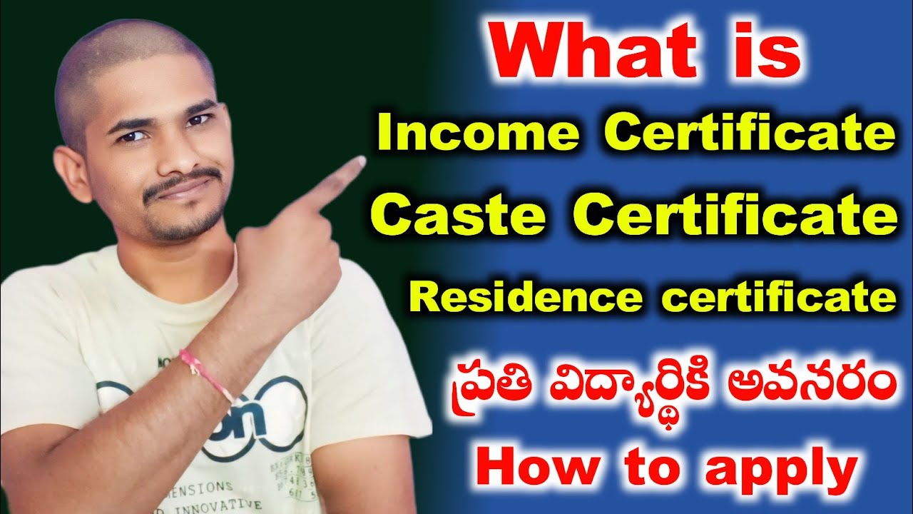 How to apply Income certificate, Caste Certificate, Residence Certificate in Telangana
