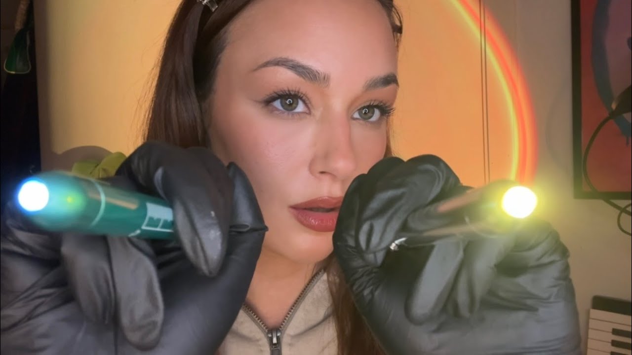 [ASMR] fast checking your eyes before bed & instructions 😴🥱