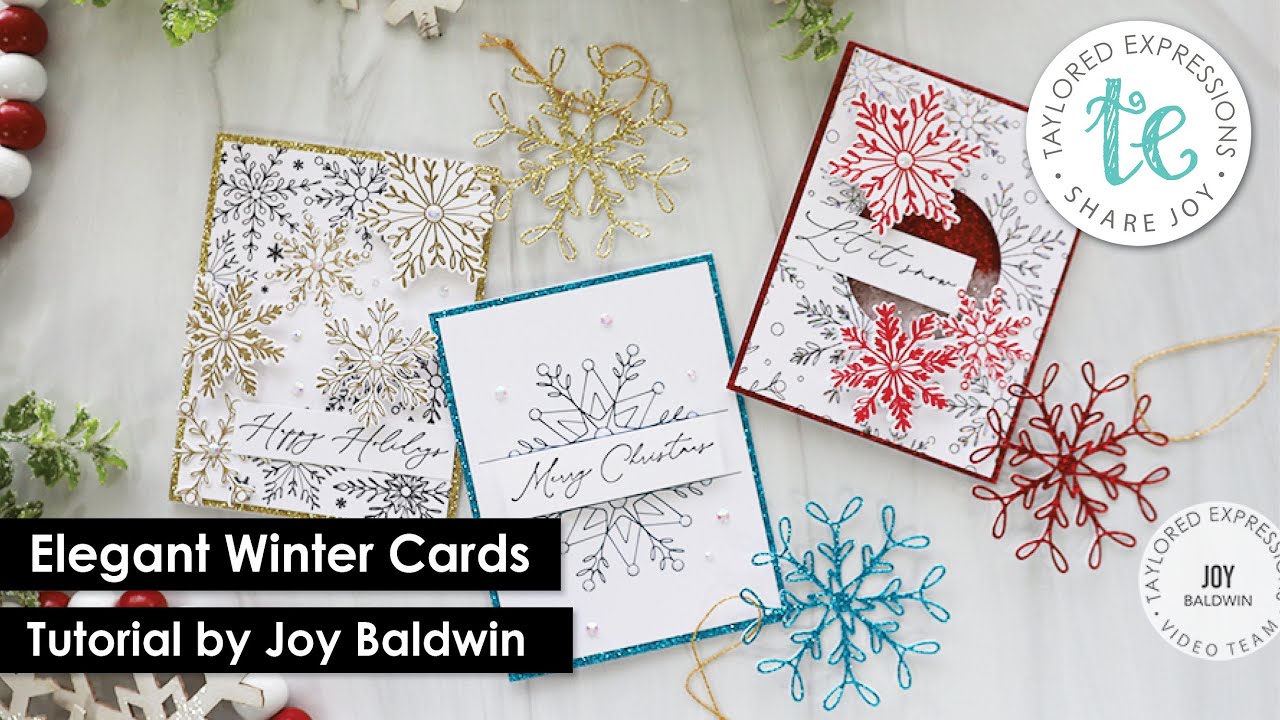 Elegant Winter Cards | Snow Crystals Card Making Kit | @createitwithjoy