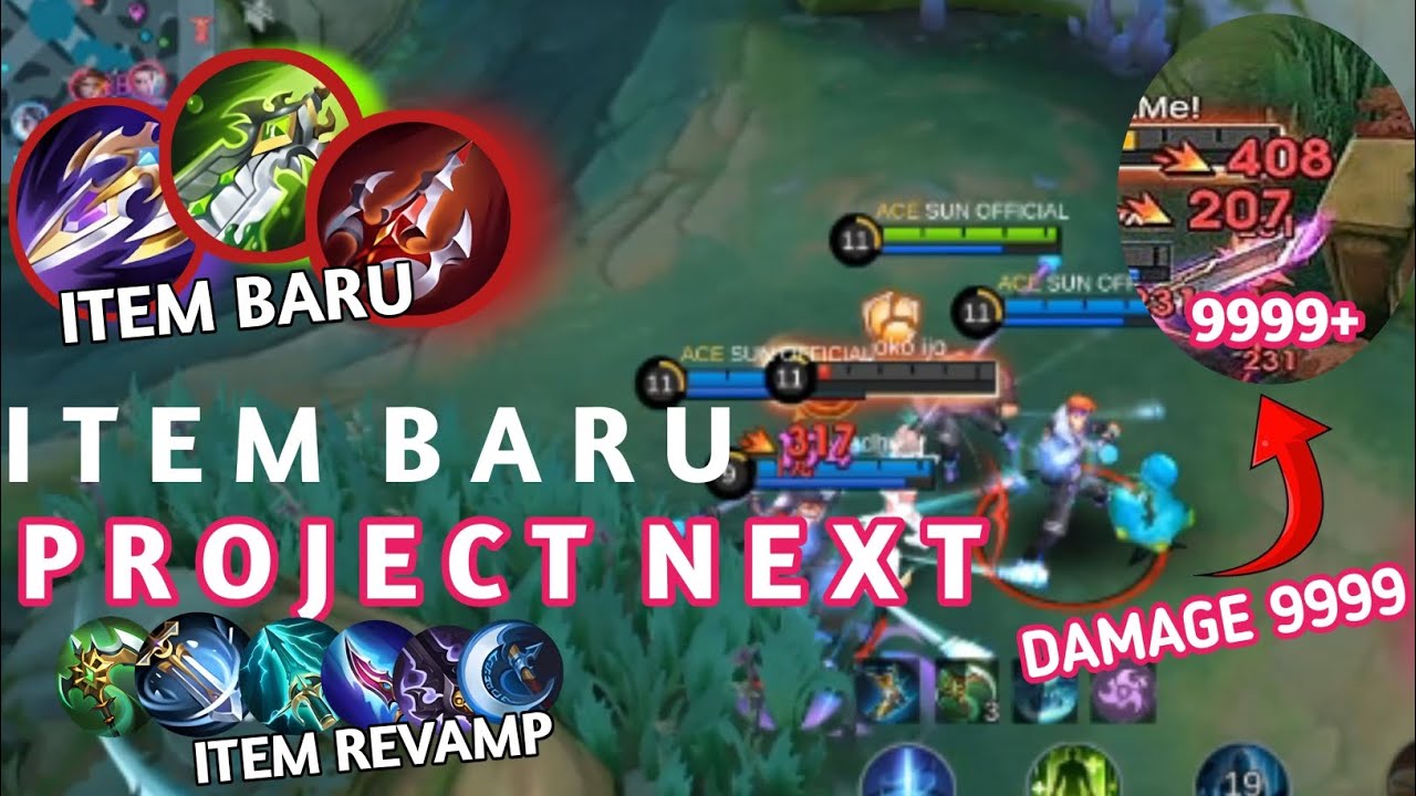 ITEM BARU SUN EXP PROJECT NEXT / ITEM REVAMP DAMAGE 9999+ 😱 l MOBILE LENGENDS 