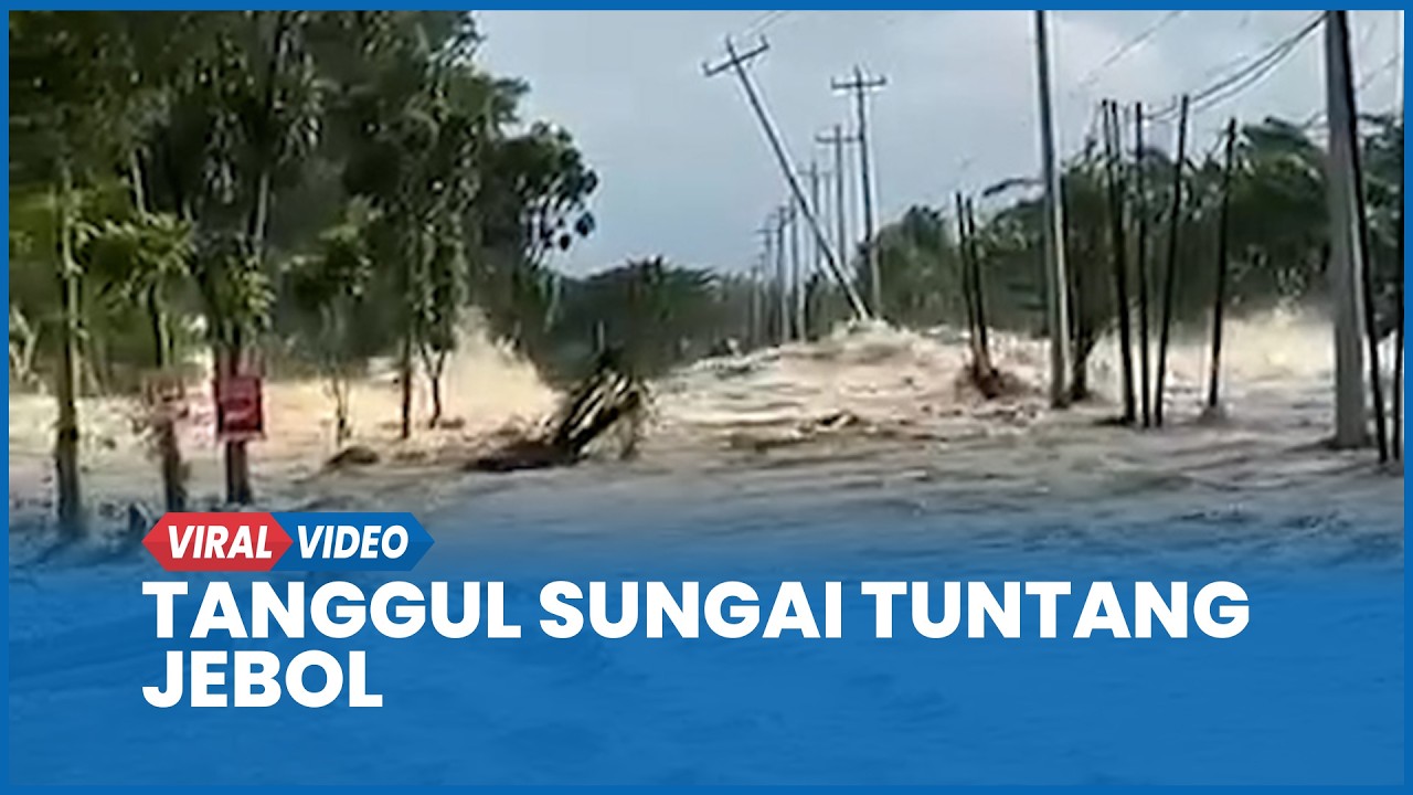 Detik-detik Tanggul Sungai Tuntang Jebol, Jalur Semarang Purwodadi Diterjang Banjir