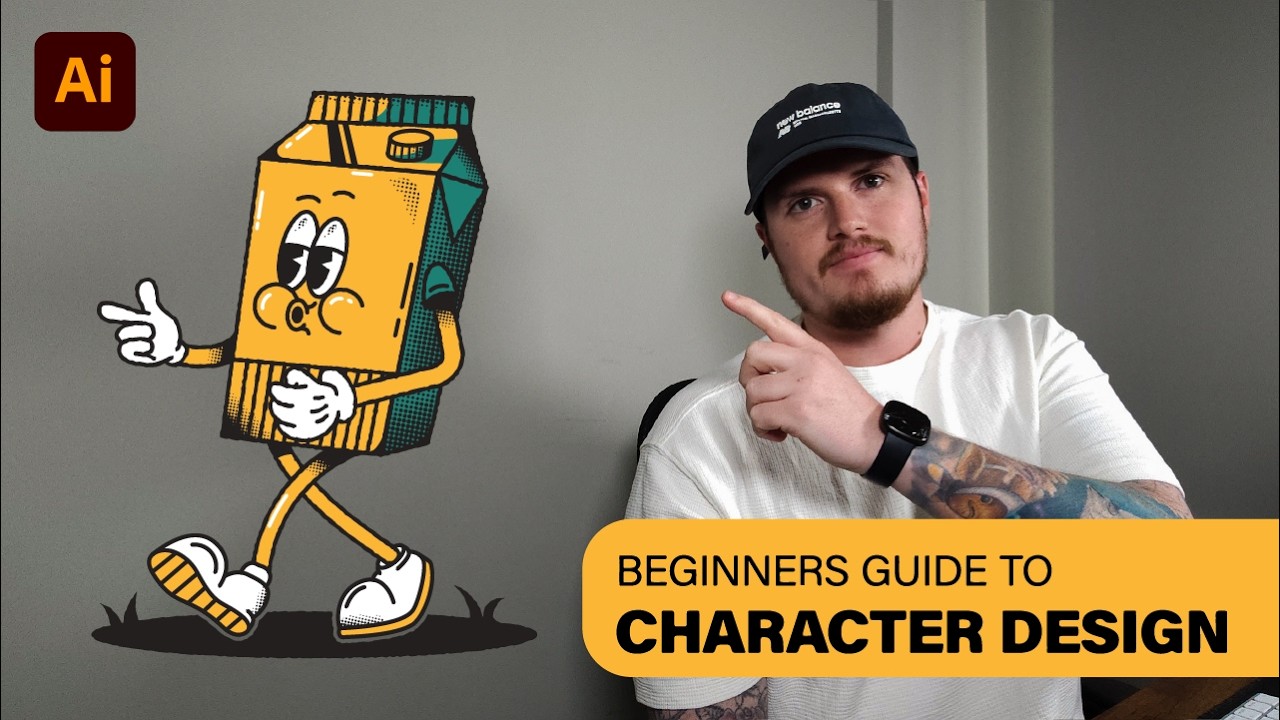 Adobe Illustrator Tutorial: Create a vector character from Sketch