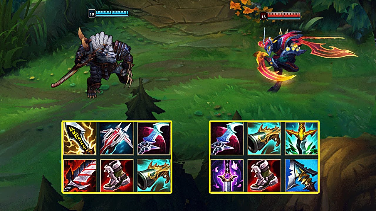 NEW RENGAR vs KHA'ZIX FULL BUILD FIGHTS - League of Legends