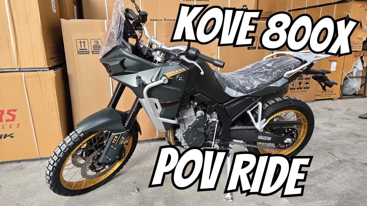 First Night Ride on my new Kove 800X Pro [Raw Engine Sounds & POV]