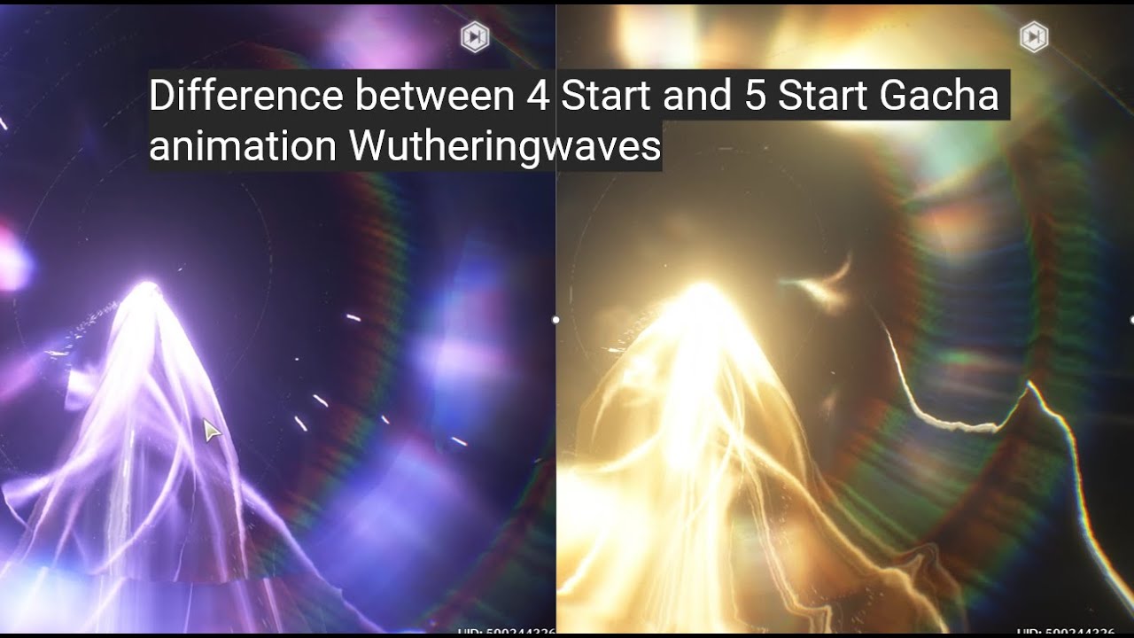 Difference between 4 Star and 5 Star Gacha animation Wutheringwaves