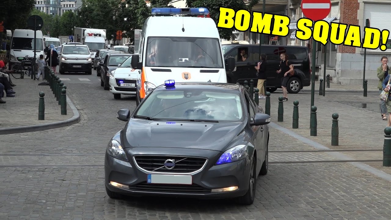 [BOMB SQUAD RESPONSE] - Belgian Emergency Vehicles | Police, Fire & EMS | responding in Brussels