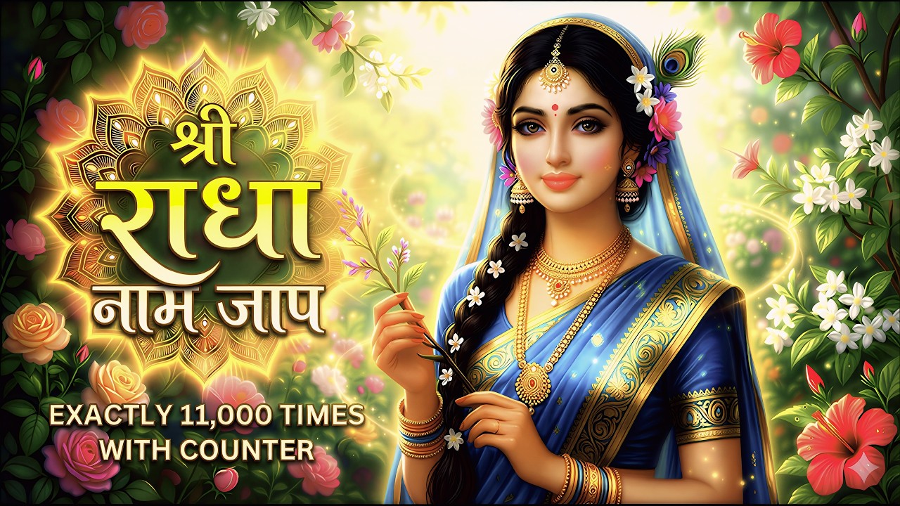 Shri Radha Shri Radha Naam Jap 1008 Baar   श्री राधा श्री राधा नाम जप   Radha Dhun, Radha Jap Mantra