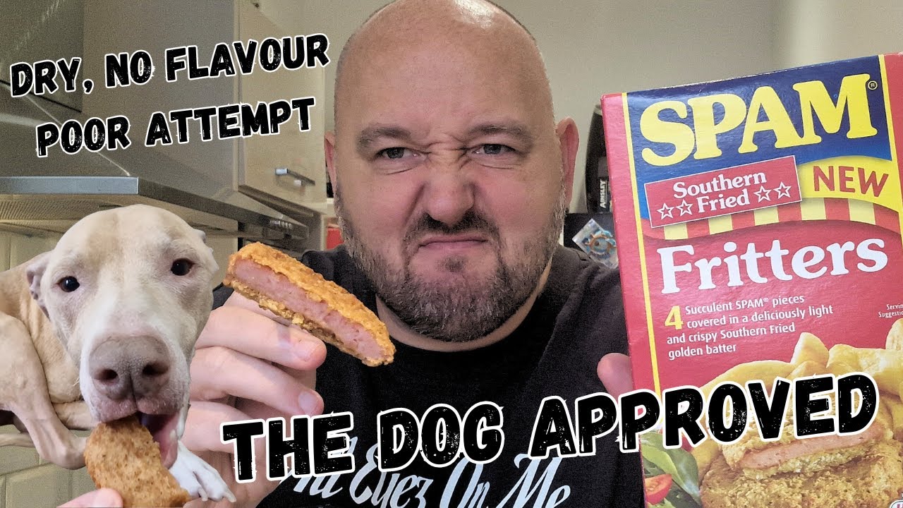 THE DOGS DINNER - This New SPAM FRITTER flavour is dry, has no flavour and is just a POOR ATTEMPT!!!