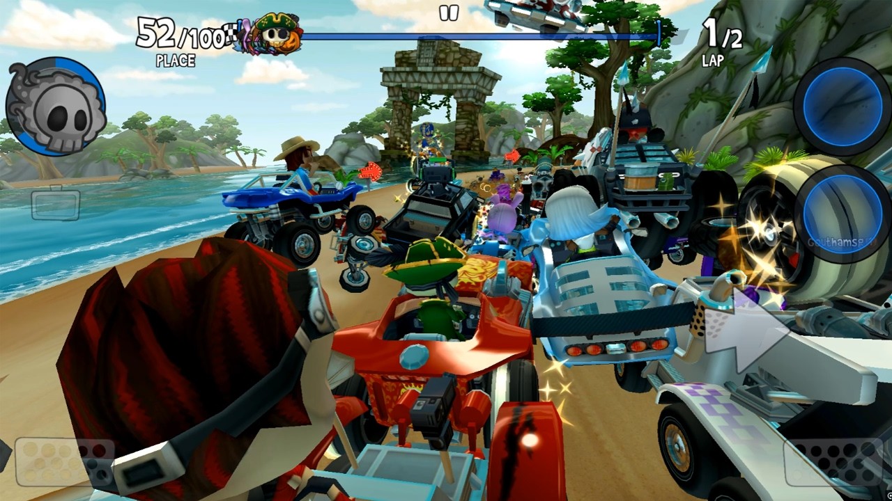 Crazy 100 Player Race in Beach Buggy Racing 2