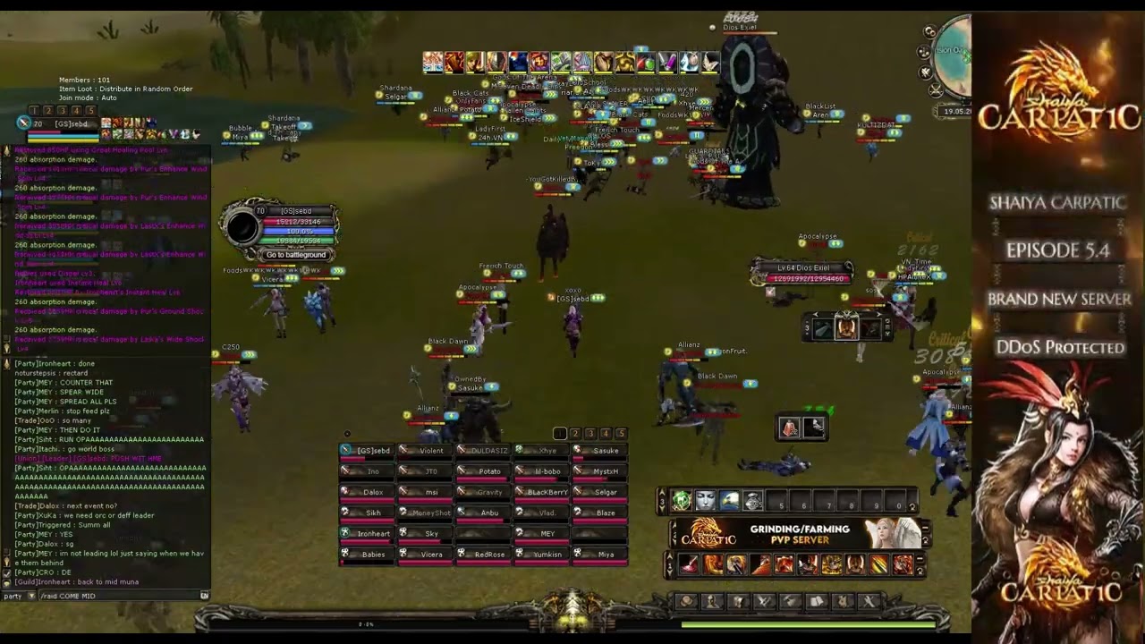 DD1 PvP Event 120 vs 150 - Shaiya Carpatic